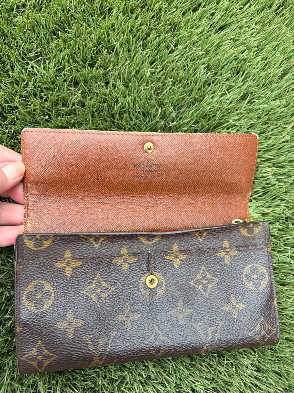Authentic Louis Vuitton Monogram Long Wallet France Vintage - Picture 4 of 11